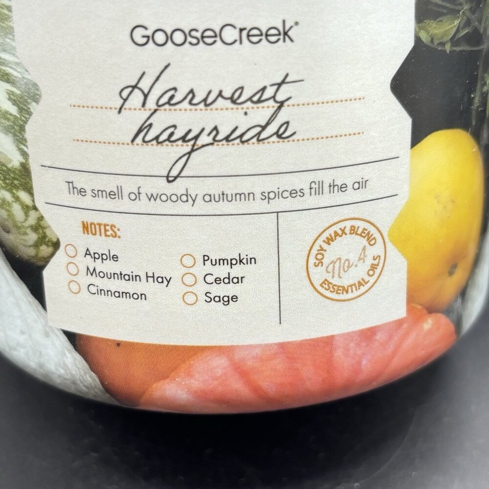 Goose Creek Harvest Hayride 3 Wick Jar Candle 14.5 oz Fall Pumpkin Apple Spices - Picture 3 of 14